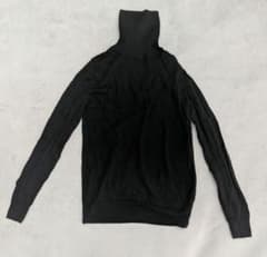 タートルネック 長袖ニット ブラック S【無印良品】のサムネイル