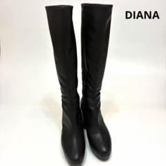 DIANA ストレッチロングブーツ　黒　厚底　ヒールのサムネイル