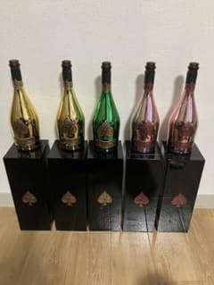 バラ売り可アルマンド空瓶箱付き5本セット ゴールド、ロゼ、マスターズ
