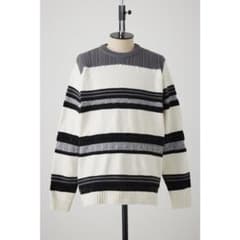 AZUL BY MOUSSY ボーダーニットセーター Lのサムネイル