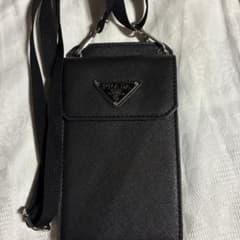 極美品 PRADA スマホショルダーバッグ サコッシュ 三角ロゴ ノベルティ