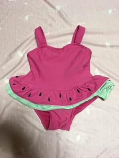 最終お値下げ★ 水着 90 スイカ柄 女の子 ピンクのサムネイル