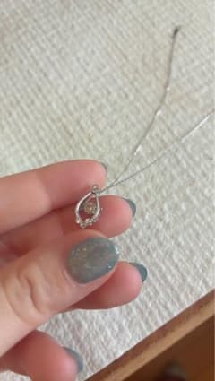 pt900 0.2ct 0.07ctダンシングストーン ダイヤネックレス 雫型 - メルカリ