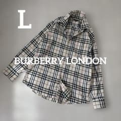 BURBERRY LONDON ノバチェック 長袖シャツ ホースロゴ刺繍 L