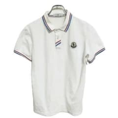 MONCLER 半袖ポロシャツ L ホワイト - メルカリ