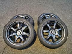 245/40R18 スタッドレス ガンメタ メタリック スポーク ホイールセット