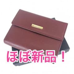 eee様専用     バーバリー レザー がま口 三つ折り財布 ボルドーのサムネイル
