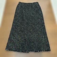 24AW BALLSEY カラフルフラッグツイード ペンシルスカート　ホワイト カラフルフラッグツイード ペンシルタイトスカート｜トゥモローランド