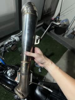 jb23 メガホンマフラー　ガスケット取り付けボルト以外全てありのサムネイル
