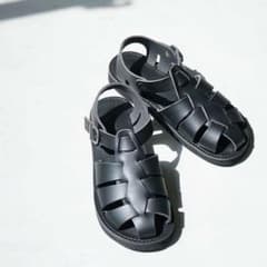 美品/オーガニックハンドルーム/グルカサンダル/24cm(38)/ブラックのサムネイル