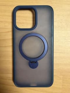 ネイビー iPhone15ProMax 用ケース マグネットリング付きのサムネイル