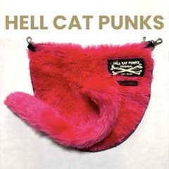 HELL CAT PUNKS 꼬리가 달린 퍼백 엉덩이 가방 핑크