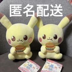[2 개 세트] 포켓 피스 봉제 인형 맛있는 지칸 피카츄