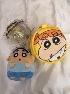 크레용 신짱 해바라기 파우치 가마구치 인형 세트