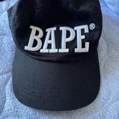A BATHING APE BAPE キャップ ブラック 刺繍のサムネイル