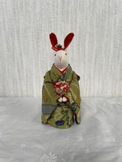 創作人形57 うさぎ ハンドメイド ちりめん 縮緬 アンティーク着物