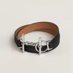 エルメス レザーブレスレット 《クロワジエール》 ドゥブルトゥール 