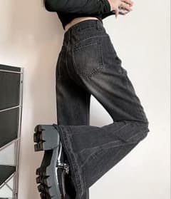 フレアデニムパンツ ヴィンテージ加工 Mのサムネイル