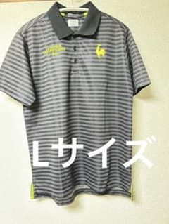 le coq sportif ゴルフポロシャツ Lサイズ　グレー/イエローのサムネイル