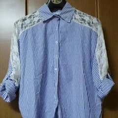 nanase様専用 6XL シャツ 大きいサイズ ストライプ ブラウス レースのサムネイル