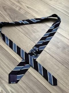 美品 AOYAMA パーソンズ　ネクタイ ストライプ パープル　ダーク　ビジネス