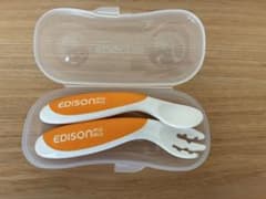 EDISONmama エジソンママ フォーク＆スプーン ケース付き【左利き用】のサムネイル