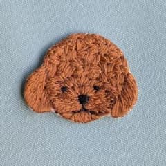 トイプードル 刺繍ブローチのサムネイル