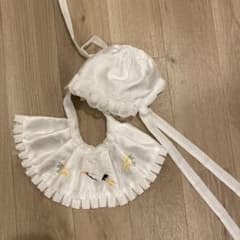 [メモ様専用]お宮参り よだれかけ　帽子お宮参りセット　お宮参り用品　初宮詣　白のサムネイル