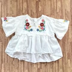 刺繍 フレア ブラウス トップスのサムネイル