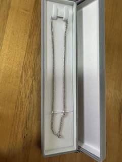K18 JP Gold ホワイトゴールドネックレス 40cm 10.3gのサムネイル
