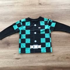 鬼滅の刃  炭治郎　なりきり　長袖Tシャツ　110 ロンのサムネイル