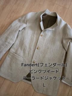 fendert フェンダールピンクツイード テーラードジャケット L