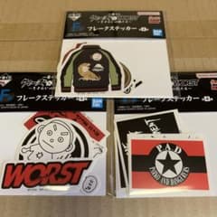 이치 반 쿠지 클로즈 & WORST F상 플레이크 스티커 3 개 세트