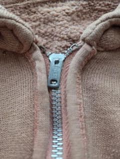 50s usvintage ハーフジップスウェット サーモンピンク コの字ジップ 50s usvintage ハーフジップスウェット サーモンピンク コの字ジップ