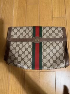 祝*福様 GUCCI オールドグッチ クラッチバッグ GG柄 シェリーライン