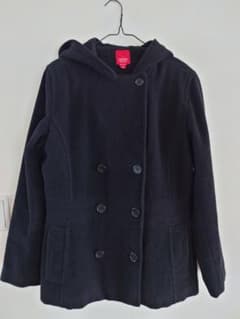 ESPRIT ウール75% ダブルブレスト フード付きコート レディース Lのサムネイル