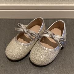 シルバー グリッター バレエシューズのサムネイル