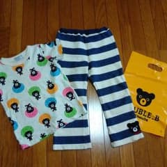 ミキハウスダブルビーパンツとT シャツのサムネイル