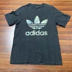 adidas トレフォイル カモフラ Tシャツブラックのサムネイル