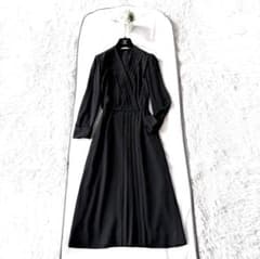 新品同様‼️ Jun Ashida カシュクール プリーツ ブラックワンピース