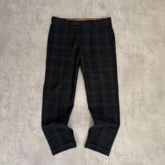 スラックス　ブラックウォッチ　ウール　レーヨン　シティーボーイ　ノームコア