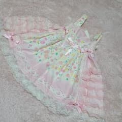 専用☆ワンピース☆ティアード☆レース☆リボン☆パステル☆size110のサムネイル