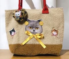 し*い様 コヤンイサムチョン ねこちゃん もこもこトートバッグ - メルカリ