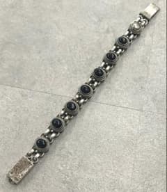 レアsuman dhakhwa スーマンダックワシルバーオニキスブレスレット 