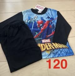 Brand new MARVEL Spider-Man lightweight long-sleeved long-pants pajama set, size 120.