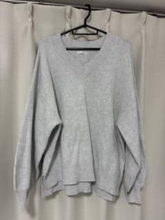 GLACIER 長袖ニット グレー Vネックのサムネイル