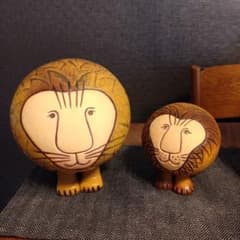 【中古】リサラーソンライオン　2匹（セミミディアム・ミディ）　親子のサムネイル