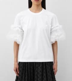 26SS noir kei ninomiya ラッフル Tシャツ 白 M 26SS noir kei ninomiya ラッフル Tシャツ 白 M - メルカリ