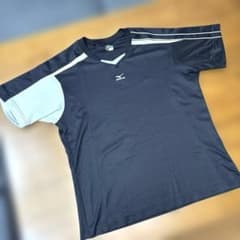 Mizuno バレーボールTシャツ 黒/グレー