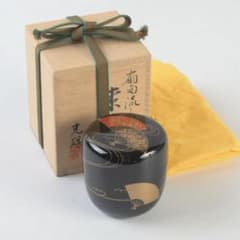 茶道具　輪島塗　前田光瑶作　扇面流し蒔絵　棗　共布共箱　V　A50 茶道具 輪島塗 前田光瑶作 扇面流し蒔絵 棗 共布共箱 V A50 - メルカリ